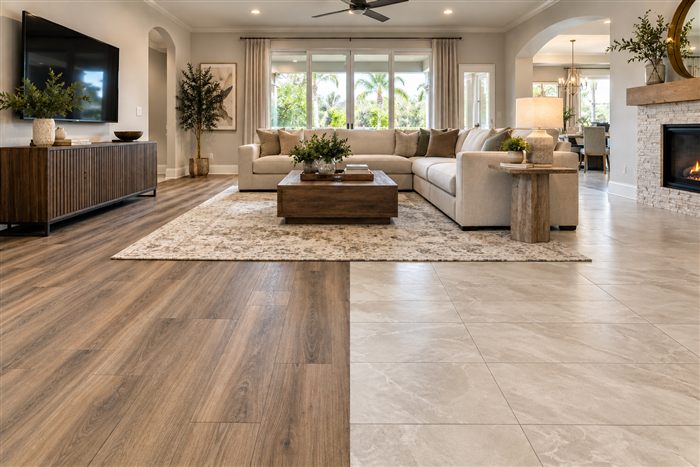 LVP vs tile flooring comparison in a Tampa Bay home